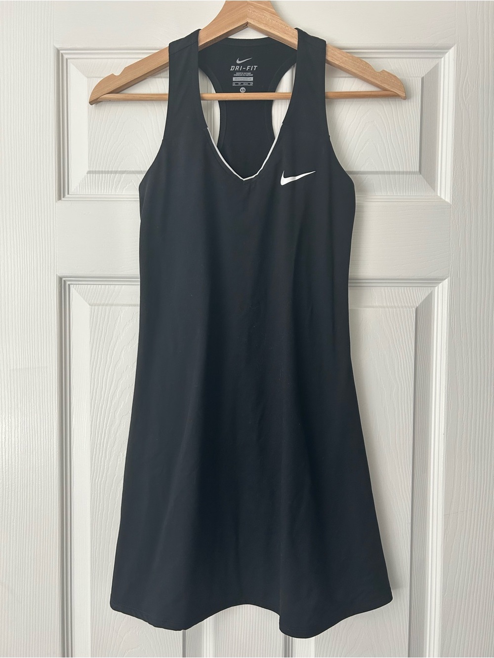 Nike Black Racerback Athletic Dress with White Swoosh